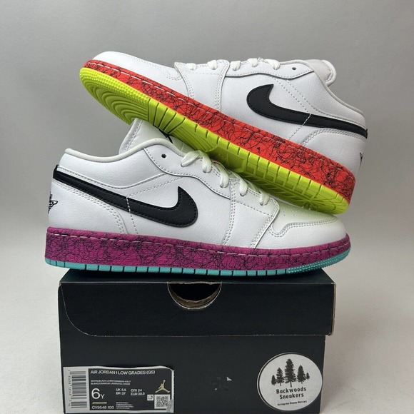 Nike Shoes Air Jordan 1 Retro Low GS Grades “White Volt...